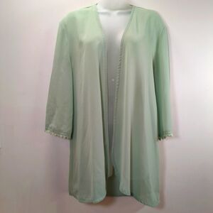 Umgee USA Sage Green sheer lightweight cardigan, size S
